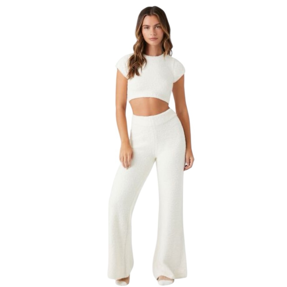 Forever 21 Fuzzy Flare Pajama Pants
